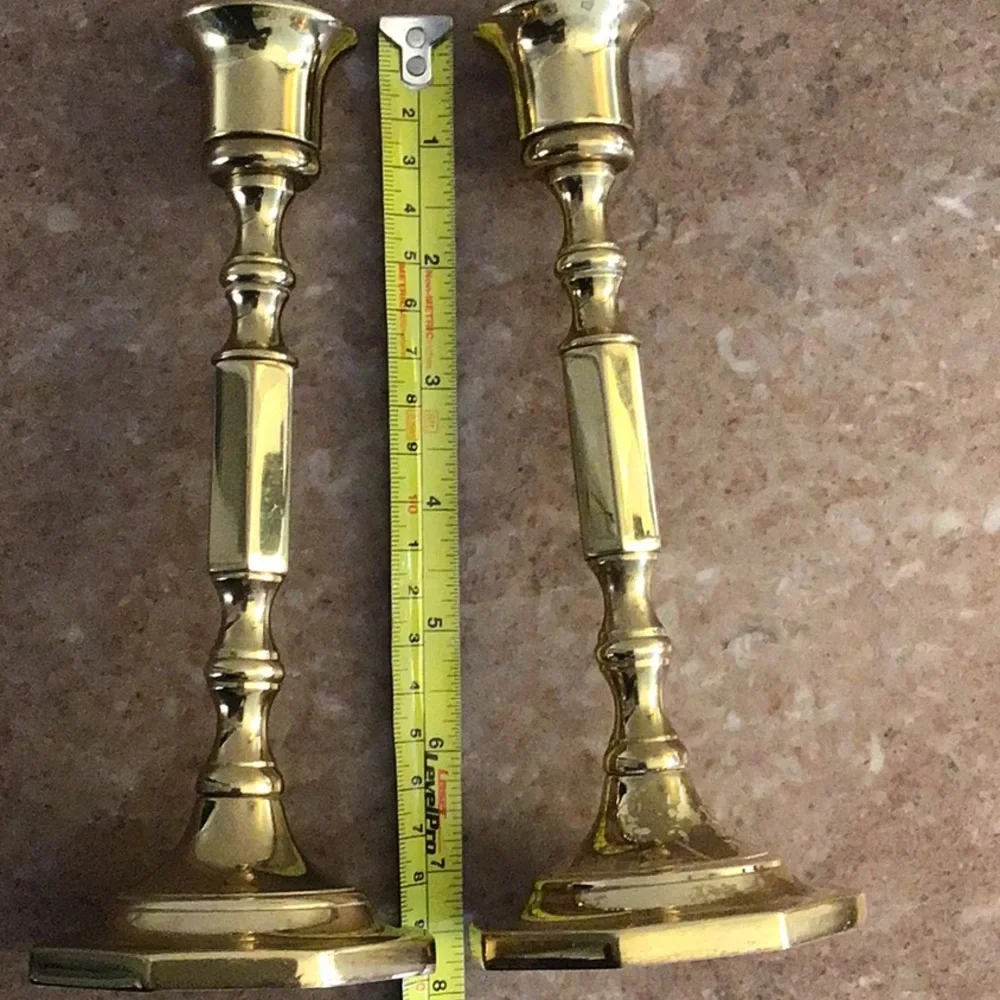 Pair Brass Candlesticks by AF Baldwin